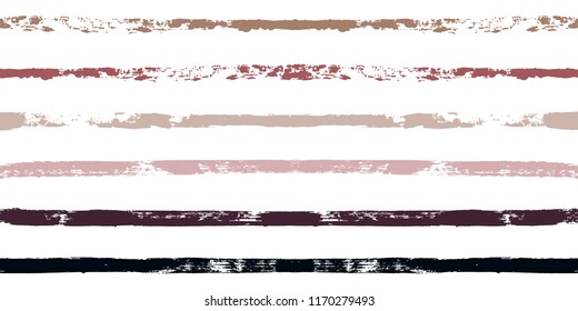 brush strokes Seamless pattern. vector striped graphic background. grunge stripe, male paintbrush line. funky texture lines backdrop. Autumn Colors Brown, Grey, White, Ocher, black, orange ink Stripes