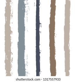 brush strokes Seamless pattern. vector striped graphic background. grunge stripe, male paintbrush line. funky texture lines backdrop. Autumn Colors Brown, Grey, White, Ocher, black, orange ink Stripes