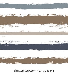 brush strokes Seamless pattern. vector striped graphic background. grunge stripe, male paintbrush line. funky texture lines backdrop. Autumn Colors Brown, Grey, White, Ocher, black, orange ink Stripes
