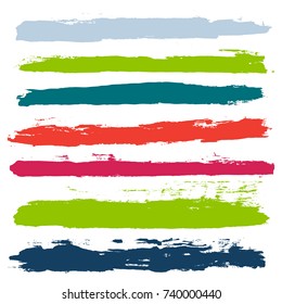 brush strokes set backgrounds. Artistic lines grunge collection. Set of grungy hand painted brush strokes in christmas colors isolated on white. Abstract ink texture, design elements.