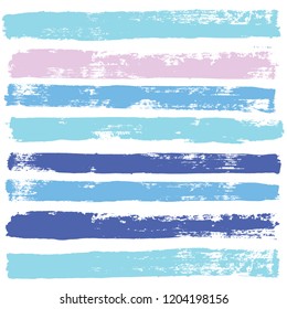 brush strokes set backgrounds. blue lines grunge collection. Set of black grungy hand painted brush strokes isolated on white. Abstract ink texture, design elements.