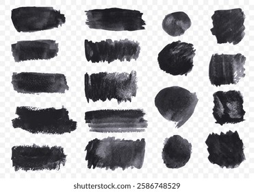 Brush strokes set. Collection of grunge vector brushes.