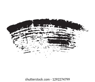 Brush strokes Set hand drawn grunge texture vector illustration isolated on white background.