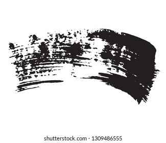 Brush strokes Set hand drawn grunge texture vector illustration isolated on white background.