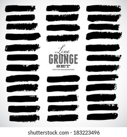 Brush Strokes - Set - Isolated On White Background - Vector Illustration, Graphic Design Editable For Your Design