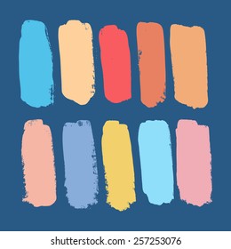 Brush Strokes - Set - Isolated On White Background - Vector Illustration, Graphic Design Editable For Your Design
