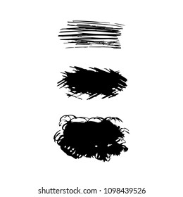 Brush strokes set. Perfect design to decorate your greeting cards, posters, T-shirts, banners, print invitations.