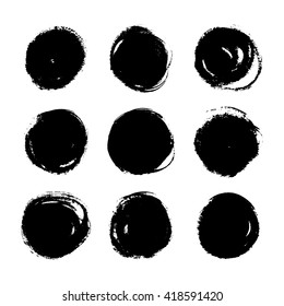 Brush strokes set vector 