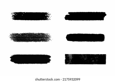 Pulsaciones de pincel. conjunto de pincel vectorial. plantillas de trazos de pincel.