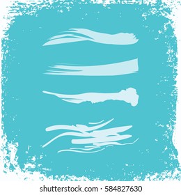 brush strokes set for web design