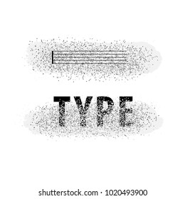 Brush strokes with silver sparkles for your text