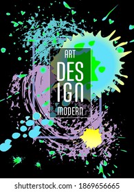 Сovers with brush strokes and splashes for books, magazines, catalogs. Universal abstract layouts.