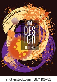 С con pinceladas y salpicaduras para libros, revistas, catálogos. Diseños abstractos universales.