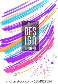 Сovers with brush strokes and splashes for books, magazines, catalogs. Universal abstract layouts.