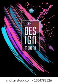Сovers with brush strokes and splashes for books, magazines, catalogs. Universal abstract layouts.