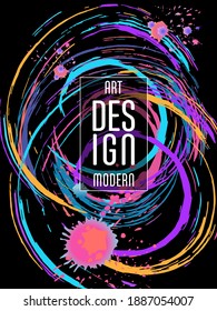 Сovers with brush strokes and splashes for books, magazines, catalogs. Universal abstract layouts.