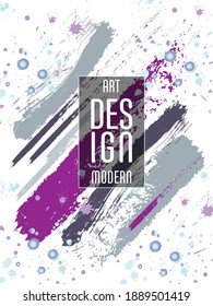 Сovers with brush strokes and splashes for books, magazines, catalogs. Universal abstract layouts.