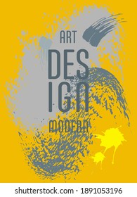 Сovers with brush strokes and splashes for books, magazines, catalogs. Universal abstract layouts.