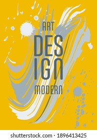 Сovers with brush strokes and splashes for books, magazines, catalogs. Universal abstract layouts.
