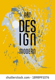 Сovers with brush strokes and splashes for books, magazines, catalogs. Universal abstract layouts.