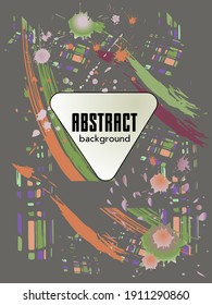 Сovers with brush strokes and splashes for books, magazines, catalogs. Universal abstract layouts.