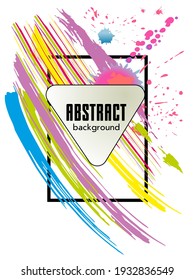 Сovers with brush strokes and splashes for books, magazines, catalogs. Universal abstract layouts.