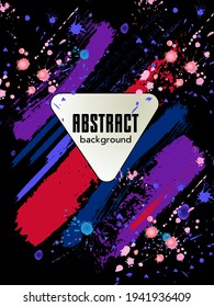 Сovers with brush strokes and splashes for books, magazines, catalogs. Universal abstract layouts.