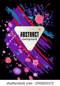 Сovers with brush strokes and splashes for books, magazines, catalogs. Universal abstract layouts.