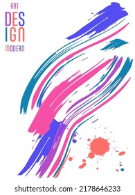 Сovers with brush strokes and splashes for books, magazines, catalogs. Universal abstract layouts.
