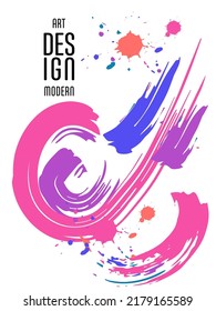 С con pinceladas y salpicaduras para libros, revistas, catálogos. Diseños abstractos universales.
