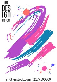 Сovers with brush strokes and splashes for books, magazines, catalogs. Universal abstract layouts.

