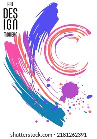 Сovers with brush strokes and splashes for books, magazines, catalogs. Universal abstract layouts.
