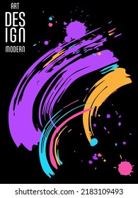 Сovers with brush strokes and splashes for books, magazines, catalogs. Universal abstract layouts.
