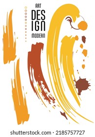 Сovers with brush strokes and splashes for books, magazines, catalogs. Universal abstract layouts.
