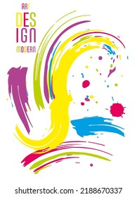 Сovers with brush strokes and splashes for books, magazines, catalogs. Universal abstract layouts.
