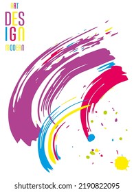 Сovers with brush strokes and splashes for books, magazines, catalogs. Universal abstract layouts.
