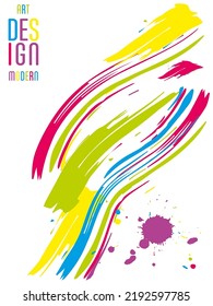 Сovers with brush strokes and splashes for books, magazines, catalogs. Universal abstract layouts.
