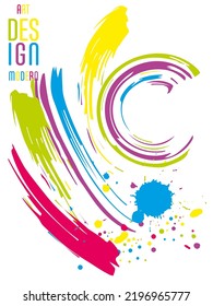 Сovers with brush strokes and splashes for books, magazines, catalogs. Universal abstract layouts.
