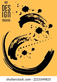 Сovers with brush strokes and splashes for books, magazines, catalogs. Universal abstract layouts.
