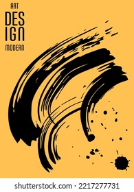 Сovers with brush strokes and splashes for books, magazines, catalogs. Universal abstract layouts.
