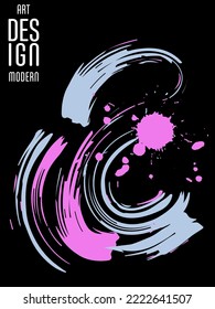 Сovers with brush strokes and splashes for books, magazines, catalogs. Universal abstract layouts.
