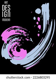 Сovers with brush strokes and splashes for books, magazines, catalogs. Universal abstract layouts.
