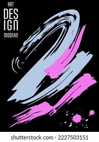 Сovers with brush strokes and splashes for books, magazines, catalogs. Universal abstract layouts.
