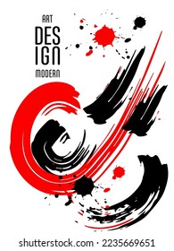Сovers with brush strokes and splashes for books, magazines, catalogs. Universal abstract layouts.
