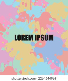 Сover with brush strokes and splashes for books, magazines, catalogs. Universal abstract layouts.