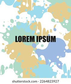 Сover with brush strokes and splashes for books, magazines, catalogs. Universal abstract layouts.