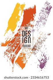 Сovers with brush strokes and splashes for books, magazines, catalogs. Universal abstract layouts.
