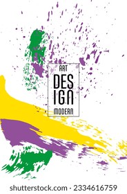 Сovers with brush strokes and splashes for books, magazines, catalogs. Universal abstract layouts.
