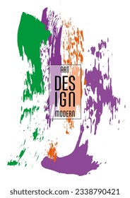 Сovers with brush strokes and splashes for books, magazines, catalogs. Universal abstract layouts.
