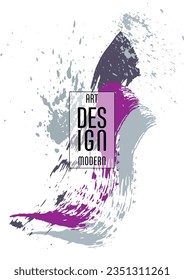 Сovers with brush strokes and splashes for books, magazines, catalogs. Universal abstract layouts.